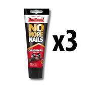 3 x Unibond No More Nails Grab Adhesive Strong Instant Bond Indoor Use DIY 234g