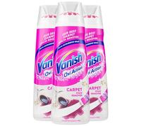 Vanish New Oxi Action Carpet Stain Remover, 195ml, Gold Carpet Serum with Scrubbing Head, Chlorine Bleach Free Formula, Safe to Use on Carpets & Upholstery, Pack of 3, 3 x 195ml