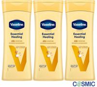 3 X Vaseline Intensive Care Body Lotion Essential Healing for Dry Skin 400 ml