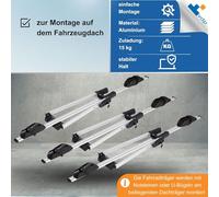 3 x VDP Premium Aluminium Bicycle Carrier + Roof Rack K1 Medium Compatible with Vauxhall Karl (5-Door) from 15