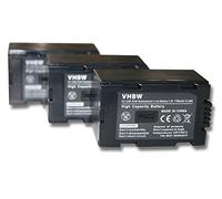 3 x vhbw Battery for Camcorder Camera Panasonic NV-GS15 NV-EX1 NV-EX21 NV-EX3 NV-GX7. 1700 mAh