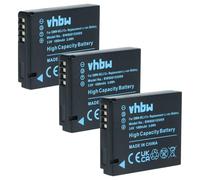 3 x vhbw Battery Set 1000mAh for Camera Leica D-Lux 5, D-Lux 6 replaces Leica BP-DC10 / BP-DC10E
