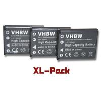 3 x vhbw Battery Set 500mAh for Camera Fuji FinePix J10, J12, J15, J20, J22, J25, J27, J28, J30, J38, J100, J110, J110w, J120, J150, J150w