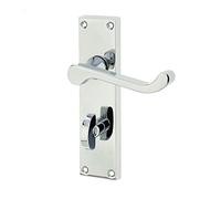 Victorian Scroll Bathroom Door Handles 150 x 40mm Polished Chrome