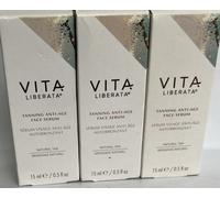 3 x Vita Liberata Tanning Anti-age Face Serum 15ml Bottles Natural Tan - Free PP