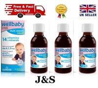 3 x Vitabiotics WellBaby Infant Liquid from 6 Months to 4 Years, 150ml