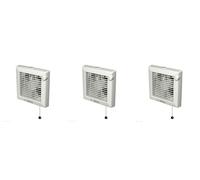 3 x Vortice 11856 Punto M 150/6" AP Axial Extractor Fans with Pullcord & Shutter