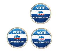 3 x Vote Conservative Election (BU26) Lapel Pin Badges