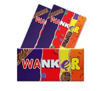 3 x W*nker Chocolate Bar Wrapper - Get Well Soon Gifts, Teacher Gifts, Funny Gifts for Women, Men, Teachers Birthday Present Rude Joke Secret Santa (Chocolate not included)