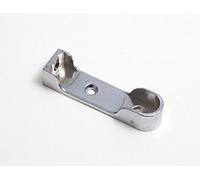 3 X Wardrobe CP Metal Female Top Fix Sockets - Oval, 75mm, Rod Size 16mm