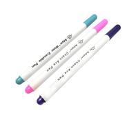 3 x Water-Erasable Fabric Markers, Fabric Marker Pen for Disappearing Ink, Fabric Marker for Crafting, Fabric Soap (3 Colors, 3 Pieces)