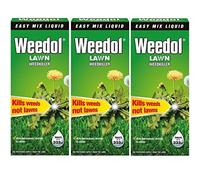 3 x Weedol / Verdone Extra Lawn Weedkiller Kills Weeds 500ml Treats 333m2 Garden New (Total 1.5L 1.5 Litre)