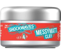 4 X WELLA SHOCKWAVES Messy Matt Clay (75ml)