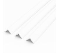 3 x White 1 Metre UPVC Plastic Rigid Angle 100 x 100mm Corner Cover Trim 90 Degree