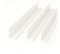 3 x White 1 Metre UPVC Plastic Rigid Angle 50 x 25mm Corner Cover Trim 90 Degree