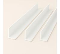 3 x White 1 Metre UPVC Plastic Rigid Angle 70 x 30mm Corner Cover Trim 90 Degree