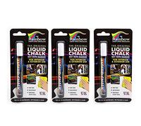3 x White Liquid Chalk Marker Pens - 5mm CHISEL NIB
