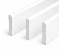 3 X White Plastic Upvc Trim 90mm X 1 Metre, Plastic Edging Trim For Fascia Boards, Window Sills And Doors