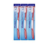 3 x Wisdom Smokers Extra Hard Brush Toothbrush