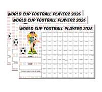 3 x World Cup themed A3 guess the name of the Football Player, Scratch Match and Win Fundraising Game. 100 players