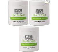 3 x XBC OLIVE OIL CREAM with Olive Oil Deeply Moisturises & Hydrates Skin, for Dry & Frizzy hair, for Women & Men, for All Skin Types 500ml