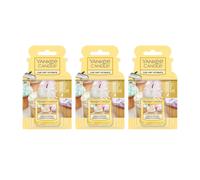 3 x Yankee Candle 3D Car Jar Air Freshener Freshner Scent - Vanilla Cupcake