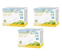 3 x18 Masmi Regular Tampons Organic Cotton Non Applicator, Plastic Free, Hypoallergenic, Biodegradable, Perfume, Viscose, Rayon, Chlorine and Dioxin Free (Triple Pack)