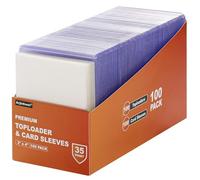3"X4" Card Sleeves Top Loaders for Cards, Baseball Card Protectors Hard Plastic, Premium Toploaders for Collectible Trading Cards (100 Toploaders + 100 Penny Sleeves)