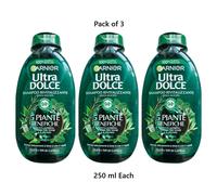 3 XGarnier Ultra Dolce Shampoo Rivitalizzante 5 Piante Benefiche 250ml