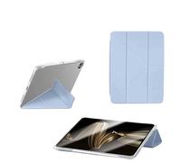 3+Y-Fold Foldable Clear Acrylic Hard Case Suitable For Huawei MatePad Air 12/MatePad 12X 2024 With Pen Holder Stand Cover(Sky Blue,MatePad 12X 2024)