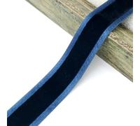 3 Yards 25mm Satin Edge Velvet Ribbon for Hair Wrapping Handmade Bow for Wedding Party Decoration DIY Christmas-Navy Blue-25mm 3 Yards