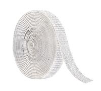 3 Yards 6 Rows Self Adhesive Crystal Rhinestone Diamond Ribbon Bling Diamond Stickers Wrap Roll DIY with 2 mm Rhinestones for DIY Arts Crafts,Wedding Party Decor,Car Phone Decoration (White)