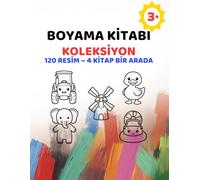 3 Yaş ve Üzeri Çocuklar İçin Basit Boyama Kitabı - Toplu Kitap: Hayvanlar, Araçlar, Çiftlik, Şekiller ve Günlük Nesneler | Ekstra Kalın Çizgilerle Büyük Resimler