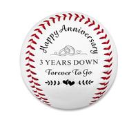 3 Year Anniversary Leather Gifts for Him Her, 3rd Anniversary Baseball Gifts for Husband Wife, Sweet Third Anniversary Leather Gifts for Boyfriend Girlfriend, Wedding Gifts for Baseball Lovers Couples