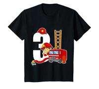 3 Year Old Firefighter Birthday Tee Fire Truck 3rd Birthday T-Shirt