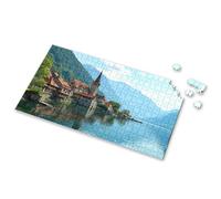 3 Year Old Girl Gifts A Picturesque Lakeside Village With Historic Architecture Nestled Picture Puzzle Puzzle Books For Adults Easter Gifts For Adults(300PCS)