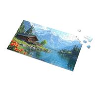 3 Year Old Girl Gifts Mountain Cabin By The Lake In Spring Picture Puzzle Puzzle Board Puzzles For Adults 500 Pieces(500PCS)