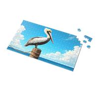3 Year Old Girl Gifts Pelican Perched On A Wooden Post Picture Puzzle Puzzle Board Puzzles For Adults 500 Pieces(500PCS)