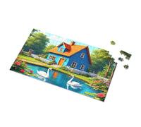 3 Year Old Girl Gifts Swans In The Garden Pond Picture Puzzle Puzzle Board Puzzles For Adults 500 Pieces(500PCS)