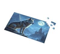 3 Year Old Girl Gifts Wolf Guardian In Moonlit Mountains Picture Puzzle Puzzle Board Puzzles For Adults 500 Pieces(500PCS)