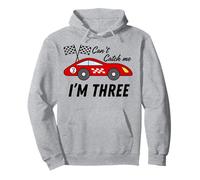 3 Year Old Racing Car Exotic Car Birthday Can't Catch Me I'm 3 Pullover Hoodie