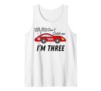 3 Year Old Racing Car Exotic Car Birthday Can't Catch Me I'm 3 Tank Top