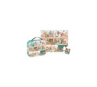 - 3 Years+ - 24-Piece ‘One Day' Children's Puzzle - Educational Game - Fine Motor Skills and Concentration - Suitcase-Shaped Box with Handle -