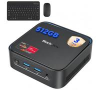 【3 Years Guarantee】Blackview MP50 AMD Ryzen 5 Mini PC with Mouse and Keyboard, Radeon Vega 8 Graphics, Win 11 Pro, 16GB+512GB SSD, 4K@60Hz HDMI+DP/Double WiFi/USB 3.2 Mini Desktop Computer for Office
