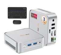 【3 Years Guarantee】Blackview MP50 Radeon Vega 8 Graphics Mini PC with Mouse and Keyboard, Ryzen 5, Win 11 Pro, 16GB+512GB SSD, 4K@60Hz HDMI+DP 2026 Silent Mini Desktop Computer, Ideal for Home/Office