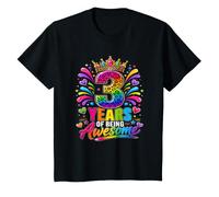 3 Years of Being Awesome 3rd Birthday Girl Leopard Crown T-Shirt