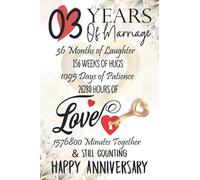 3 Years Of Marriage: Funny 3rd couple wedding anniversary gift for both, her and him, lined Notebook, 100 pages, 6 in x 9 in (15.2 x 22.9 cm)