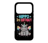 3 Years Old Jungle Party Hippopotamus Hippo 3rd Birthday Case for iPhone 17 Pro