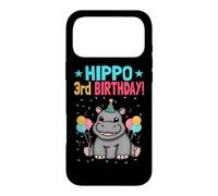 3 Years Old Jungle Party Hippopotamus Hippo 3rd Birthday Case for iPhone 17 Pro Max