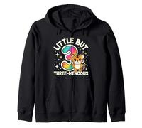 3 Years Old Little But Three-Mendous Zip Hoodie
